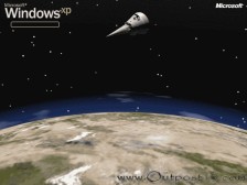 Spaceship CS High Above Earth